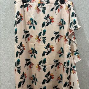 Ted Baker Cream Midi Skirt with Teal, Coral & Yellow Floral Print